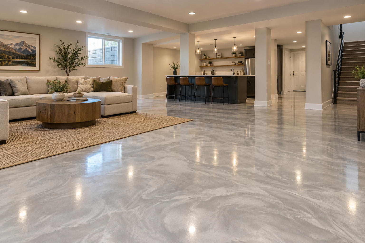 Interior Epoxy Flooring Seamlessly Elegant and Easy to Maintain